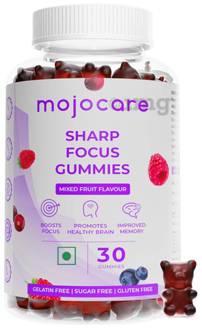 Mojocare Sharp Focus Gummies Mixed Fruit image Mojocare Sharp Focus Gummies Mixed Fruit image