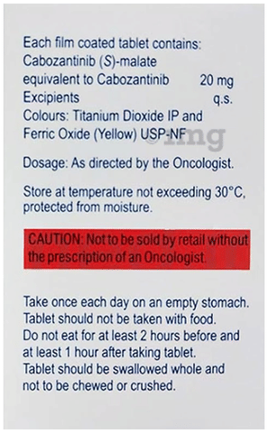Cabozat 20mg Tablet image Cabozat 20mg Tablet image