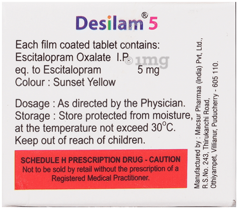 Desilam 5mg Tablet image
