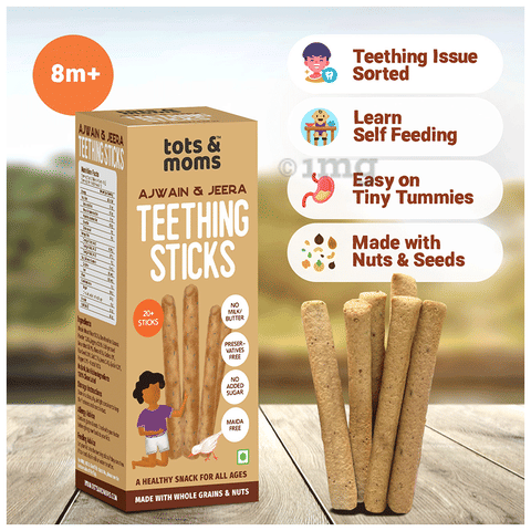Tots Moms Teething Sticks (20+ Each) Ajwain Jeera: Buy box of