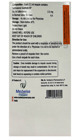 Saluwise Respule (2.5ml Each) image Saluwise Respule (2.5ml Each) image