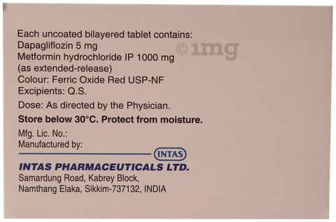 Daparyl M 5mg/1000mg Tablet image