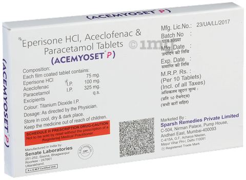 Acemyoset P Tablet image