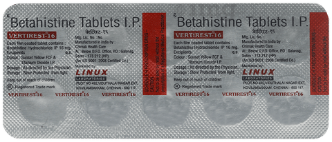 Vertirest 16mg Tablet image