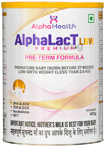 Alpha Health AlphaLact LBW Premium PreTerm Formula: Buy jar of