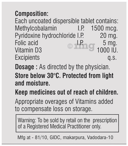 Nurorum Plus D3 Tablet DT image