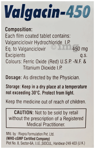 Valgacin 450 Tablet image Valgacin 450 Tablet image