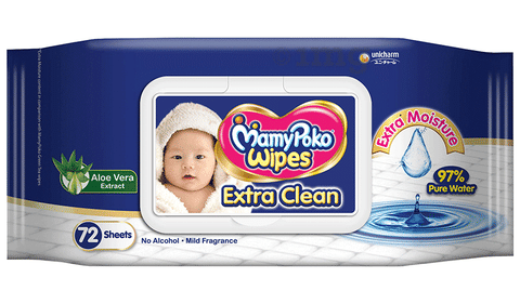 MamyPoko Extra Clean Aloe Vera Wipes: Buy Pop Up Box of wipes