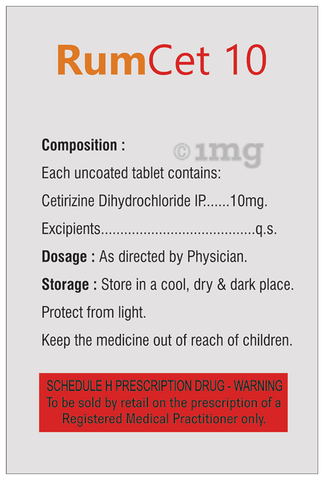 Rumcet 10 Tablet image