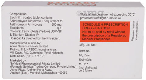 Azithromycin dihydrate price in india