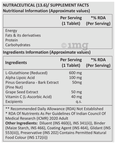 SwitzMark Lumi Gluta Tablet for Adults
