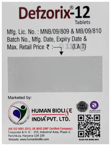 Defzorix 12 Tablet image