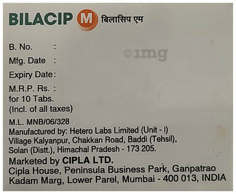 Bilacip M Tablet image Bilacip M Tablet image