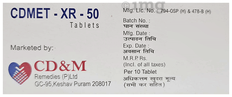 Cdmet-XR 50 Tablet