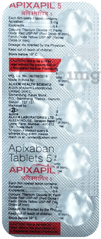 Apixapil 5 Tablet image