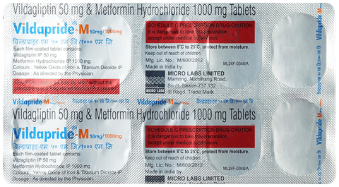 VILDApride M 1000mg/50mg Tablet image