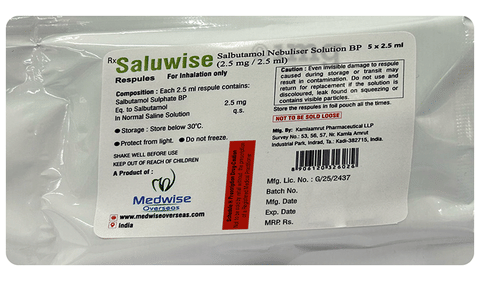 Saluwise Respule (2.5ml Each) image Saluwise Respule (2.5ml Each) image