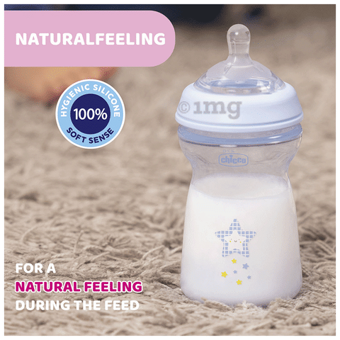Chicco Natural Feeling Feeding Bottle 6M+ Blue: Buy packet of