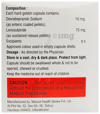 Levopraz 10mg/75mg Capsule image Levopraz 10mg/75mg Capsule image