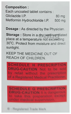 Gefor 80mg/500mg Tablet image