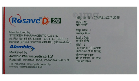 Rosave D 20 Tablet image