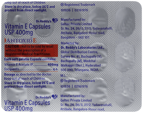 Antoxid E Softgel Capsule image Antoxid E Softgel Capsule image