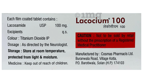 Lacocium 100 Tablet image Lacocium 100 Tablet image