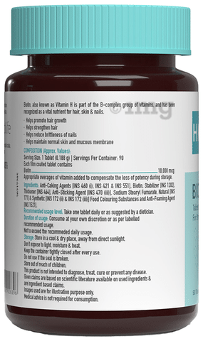 Zingavita Plant Based High Potency Biotin Tablets for Hair Growth Glo   Wellversed