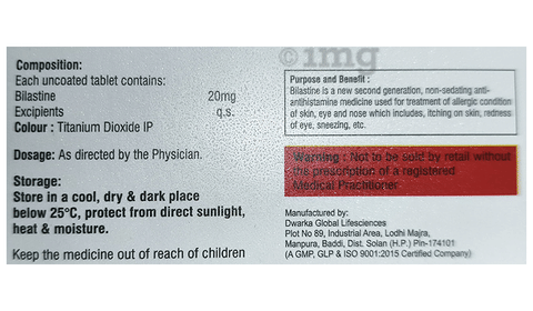 Bilaptine 20 Tablet image Bilaptine 20 Tablet image