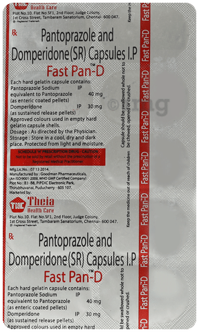 Fastpan D 30mg/40mg Capsule