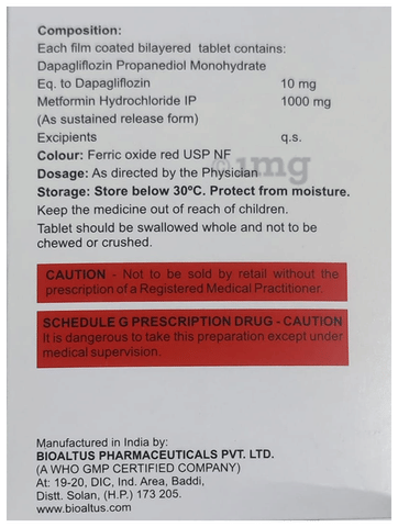 Dapaclan M 1000 Tablet SR image Dapaclan M 1000 Tablet SR image