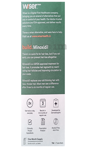 Wiser Men Build Minoxidil Topical Solution image Wiser Men Build Minoxidil Topical Solution image