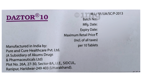 dAZtor 10 Tablet image