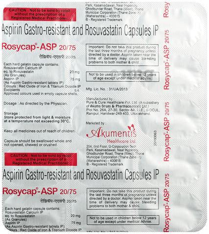 Rosycap-ASP 20/75 Capsule image Rosycap-ASP 20/75 Capsule image