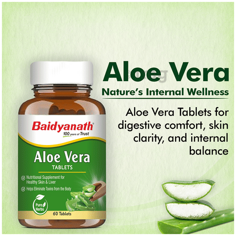 Baidyanath (Noida) Aloe Vera Tablet: Buy bottle of 60.0 tablets at best  price in India | 1mg