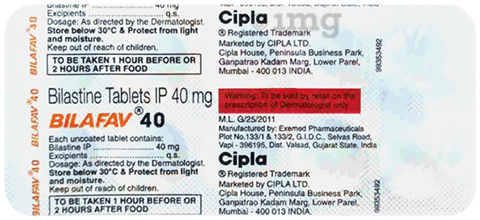 Bilafav 40mg Tablet image