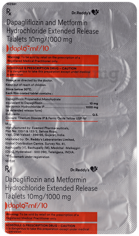 Daplo MF 10mg/1000mg Tablet ER