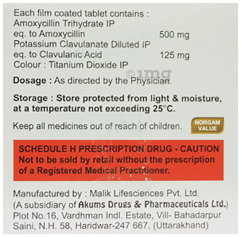 Excluv 625 Tablet image