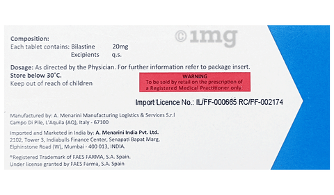 Bilaxten 20mg Tablet image Bilaxten 20mg Tablet image