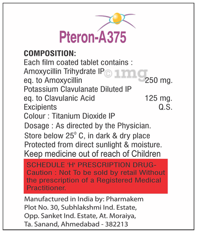 Pteron-A 375 Tablet image Pteron-A 375 Tablet image