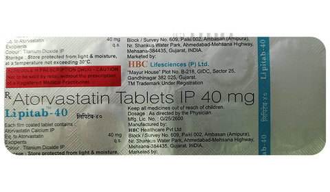 Lipitab 40mg Tablet image
