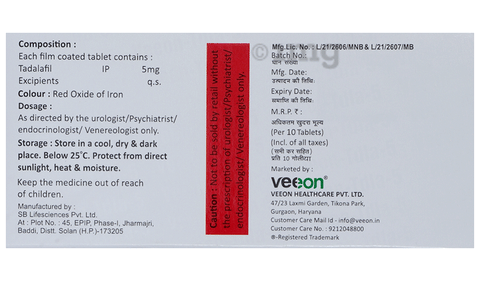 Veeon-Tdla 5 Tablet image