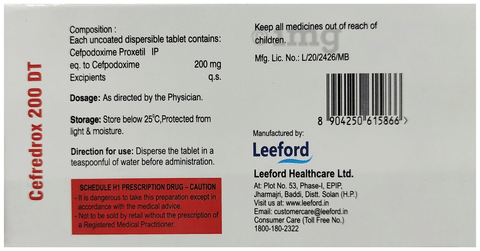 Cefredrox 200 DT Tablet image