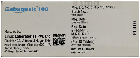 GABAgesic 100mg Tablet image GABAgesic 100mg Tablet image