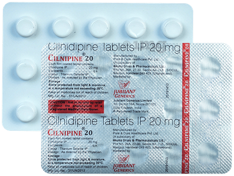 Cilnipine 20 Tablet image Cilnipine 20 Tablet image