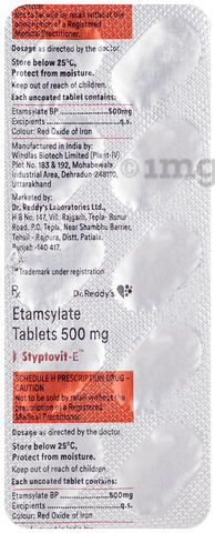 Styptovit E 500mg Tablet image Styptovit E 500mg Tablet image