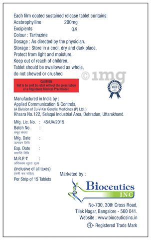 Bronchoril 200 SR Tablet image