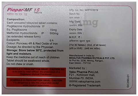 Piopar-MF 15 Tablet ER