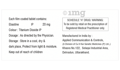 Evastin 20mg Tablet image