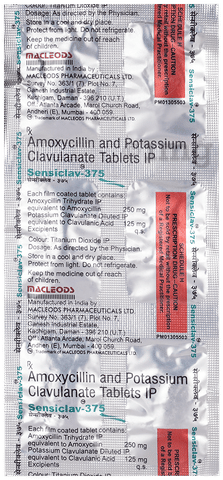 Sensiclav 375 Tablet image